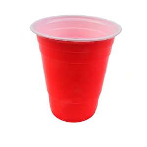 Vasos plasticos rojo 500ml 10pcs
